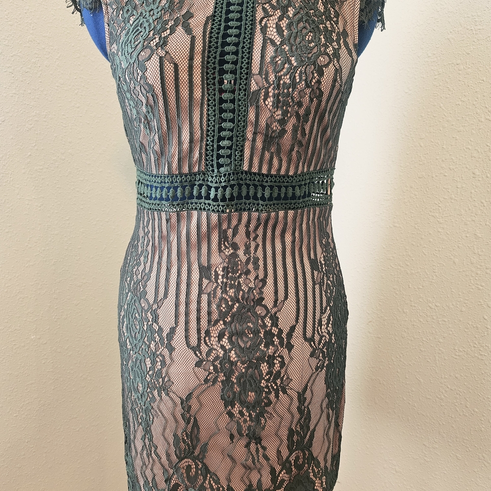 Forever 21 Green Lace Mini Dress
